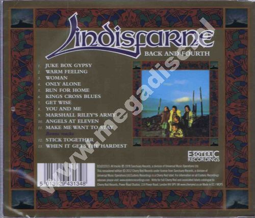Lindisfarne Back And Fourth 2 Uk Esoteric Remastered Expanded Edition Lindisfarne