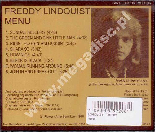 Freddy Lindquist Menu Freddy Lindquist Menu