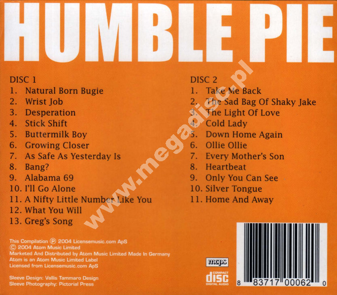 HUMBLE PIE Home And Away First 2 Immediate Albums (2CD) UK