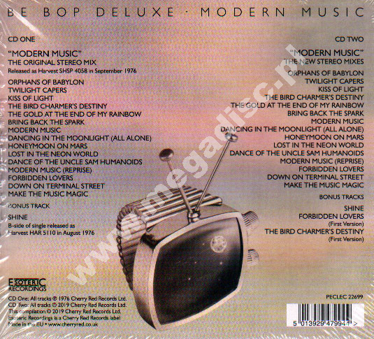 BE BOP DELUXE Modern Music (2CD) UK Esoteric Remastered Expanded