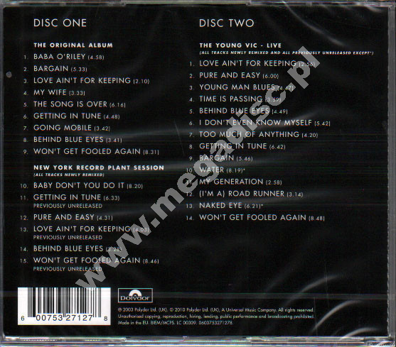 WHO  Who's Next (2CD)  Expanded Deluxe Edition  WHO  MEGADISC Sklep