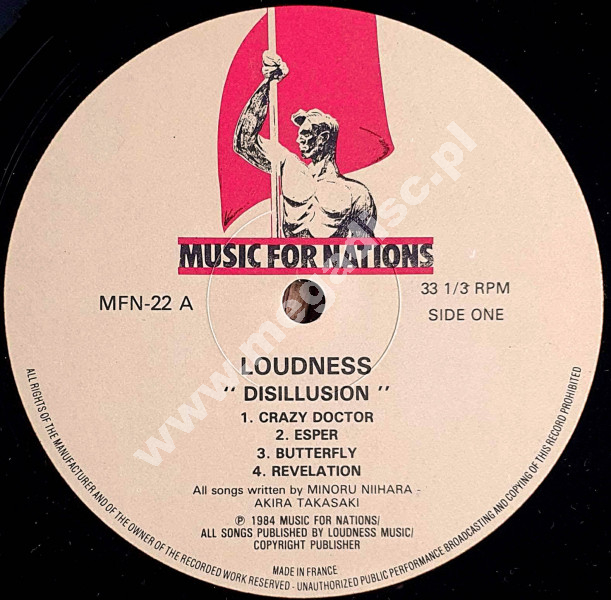 LOUDNESS Disillusion UK Music For Nations 1984 1st Press VINTAGE