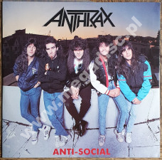 ANTHRAX - Anti-Social MAXI SINGIEL - UK Island 1989 RED VINYL 1st Press - VINTAGE VINYL