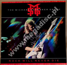 MICHAEL SCHENKER GROUP - Rock Will Never Die - Live! - SWEDISH Chrysalis 1984 1st Press - NEAR MINT VINTAGE VINYL