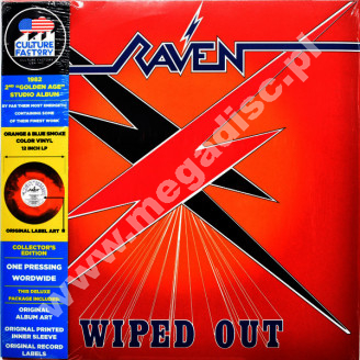 RAVEN - Wiped Out - EU ORANGE/BLUE VINYL Limited Press