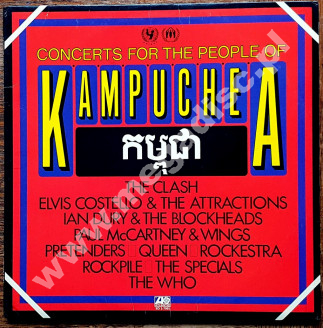 VARIOUS ARTISTS - Concerts For The People Of Kampuchea (2LP) - US Atlantic 1981 1st Press - NEAR MINT VINTAGE VINYL