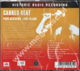 CANNED HEAT - Live In Concert 1979 - Parr Meadows Long Island - Remastered Edition - UNIKALNY CD