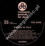NIEMEN - In Italy 1969-1970 - Italian Limited Press - POSŁUCHAJ - VERY RARE