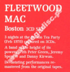 FLEETWOOD MAC - Boston - Live 1970 (3CD) - UK Madfish Edition