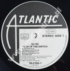 AC/DC - Flick Of The Switch - GERMAN Atlantic 1983 1st Press - NEAR MINT VINTAGE VINYL