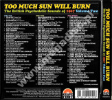 VARIOUS ARTISTS - Too Much Sun Will Burn - British Psychedelic Sounds Of 1967 Volume 2 (3CD) - UK Grapefruit Edition