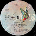 DOORS - Other Voices - GERMAN Elektra ('butterfly') 1971 1st Press - NEAR MINT VINTAGE VINYL
